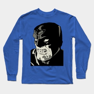 A Masked Vigilante/Superhero Grimaces In The Dark Long Sleeve T-Shirt